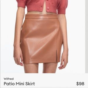 Wilfred vegan leather skirt